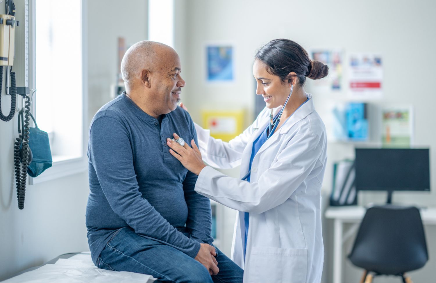 Doctor with patient